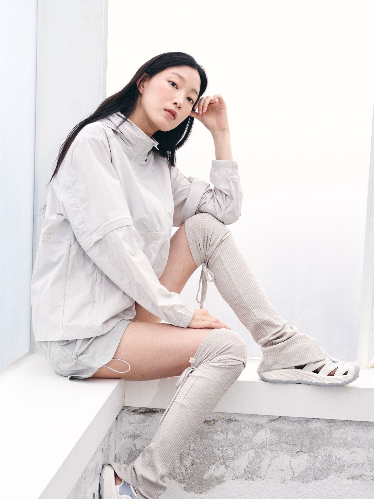 험토(HUMTTO) 여성 사코슈백 바람막이 자켓
