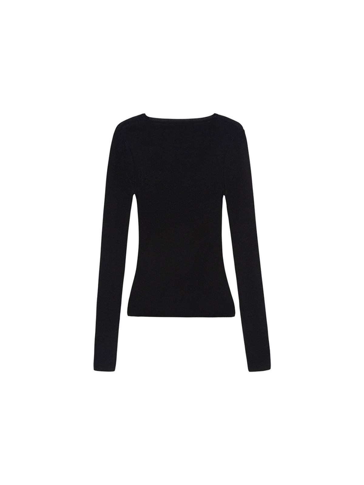 샐러드바구니(SALAD BAGUNI) Essential Round Neck Knit - black