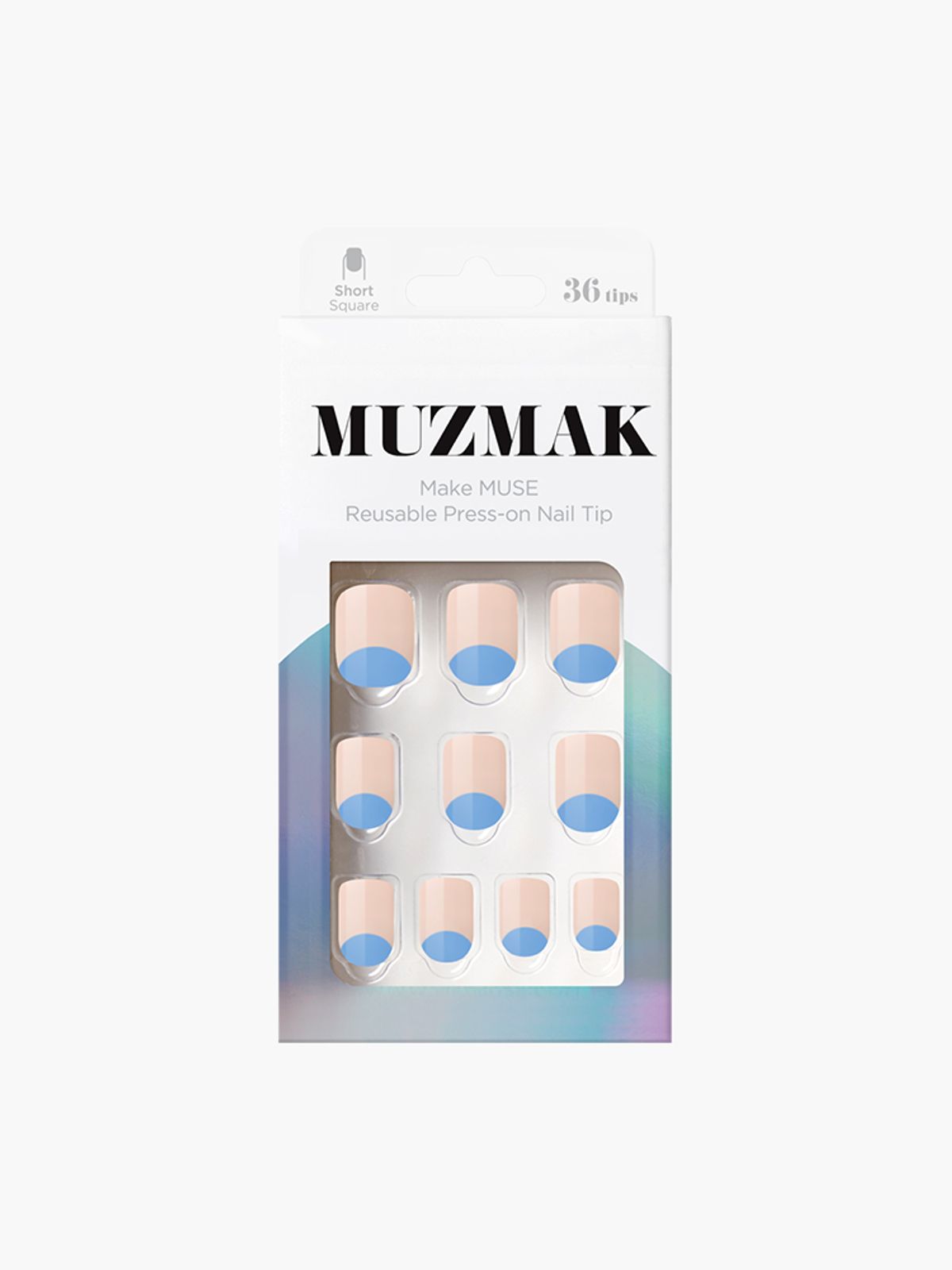 뮤즈마크(MUZMAK) 리유저블 네일팁 클라우드(숏 스퀘어)