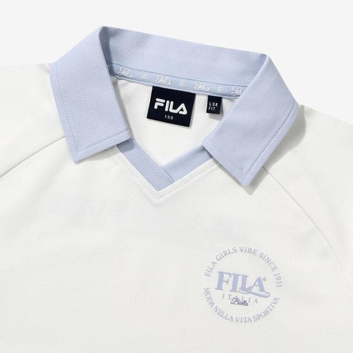 휠라 키즈(FILA KIDS) Girls 크롭 카라 티셔츠(FK2TSG2301FIVY)