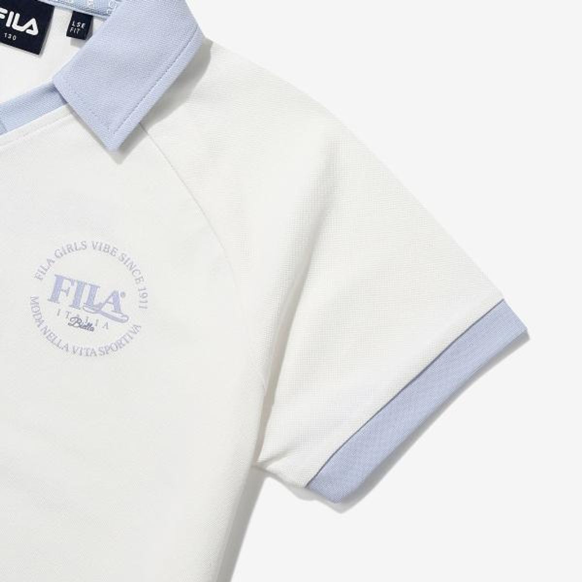 휠라 키즈(FILA KIDS) Girls 크롭 카라 티셔츠(FK2TSG2301FIVY)