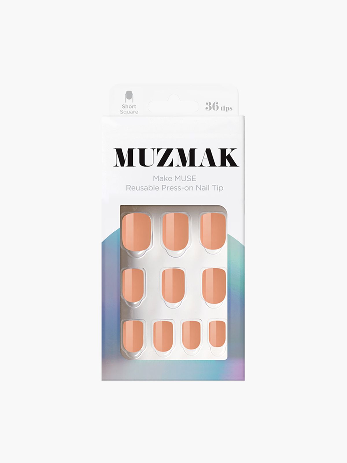 뮤즈마크(MUZMAK) 리유저블 네일팁 로얄 밀크티(숏 스퀘어)