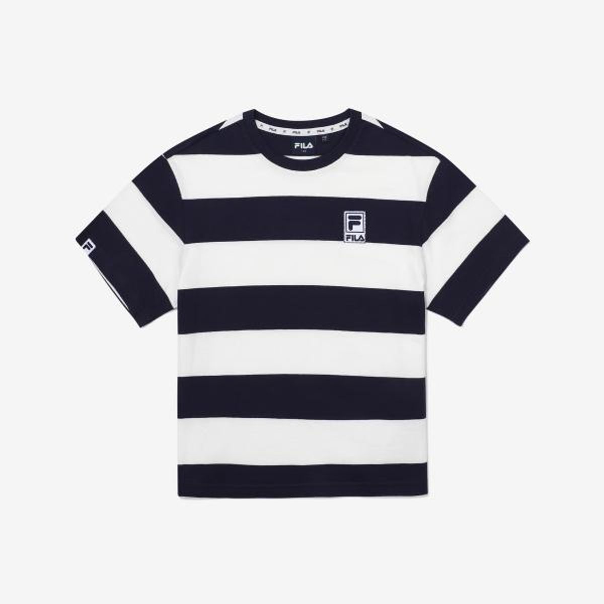 휠라 키즈(FILA KIDS) 에센셜 스트라이프 티셔츠(FK2RSG2104XDID)