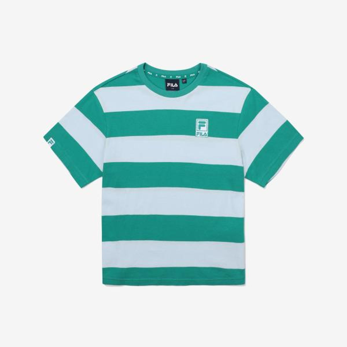 휠라 키즈(FILA KIDS) 에센셜 스트라이프 티셔츠(FK2RSG2104XTNB)