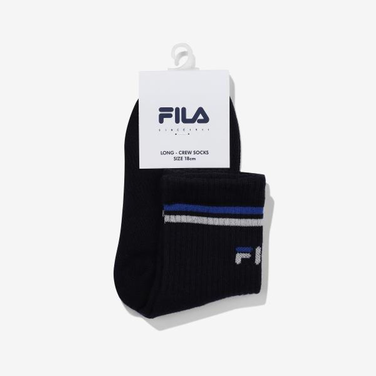 휠라 키즈(FILA KIDS) 리니어 로고 장목양말(FK3SCG1011XNAY)