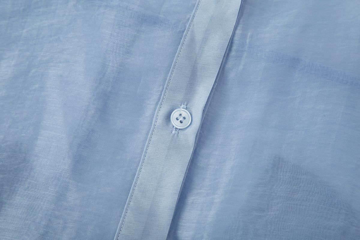 샐러드바구니(SALAD BAGUNI) Tencel Shimmer Shirt - light blue