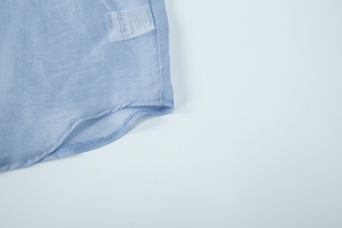 샐러드바구니(SALAD BAGUNI) Tencel Shimmer Shirt - light blue