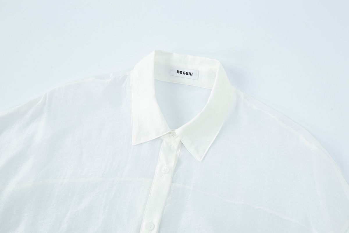 샐러드바구니(SALAD BAGUNI) Tencel Shimmer Shirt - white