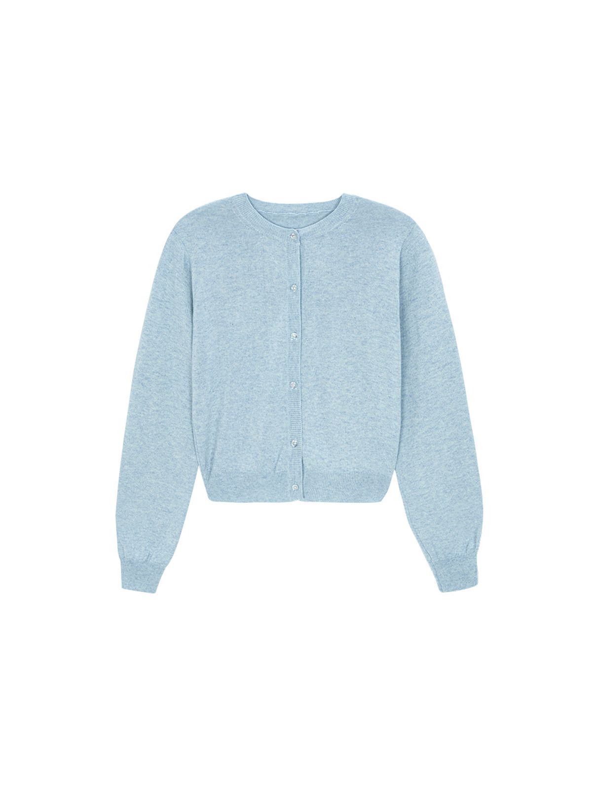 샐러드바구니(SALAD BAGUNI) Crop Top Cardigan Setup - blue