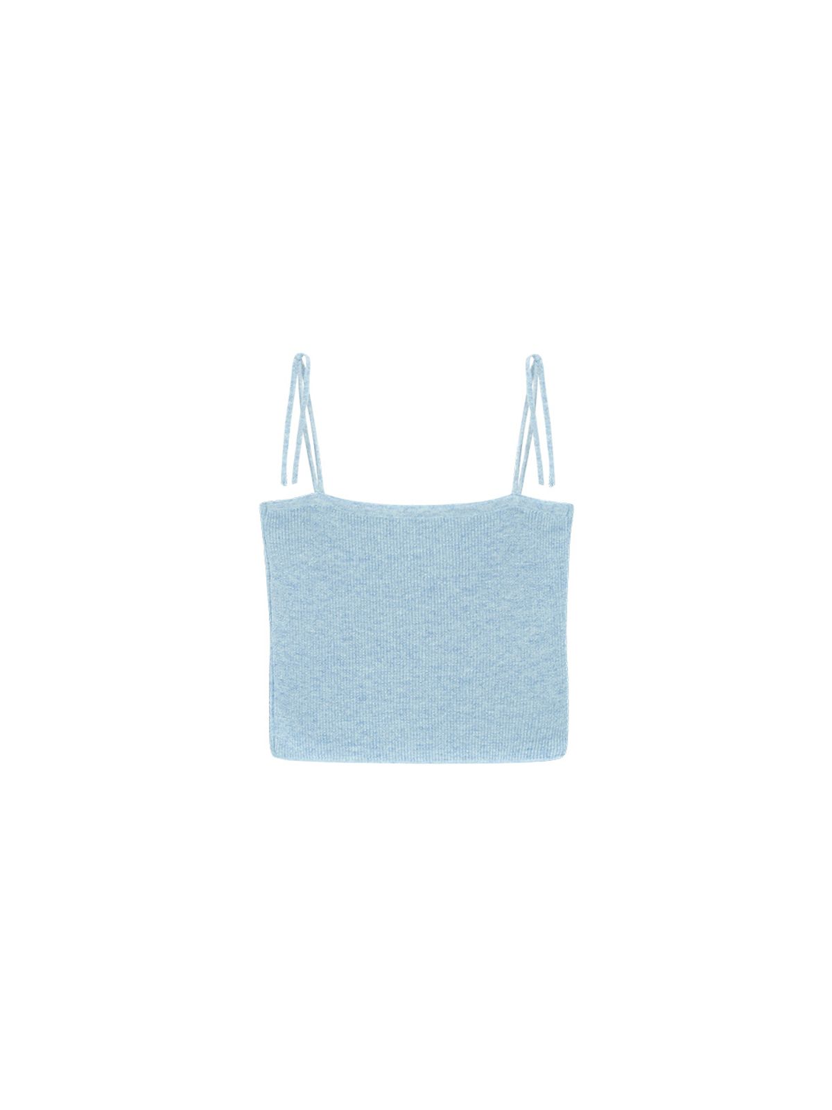 샐러드바구니(SALAD BAGUNI) Crop Top Cardigan Setup - blue