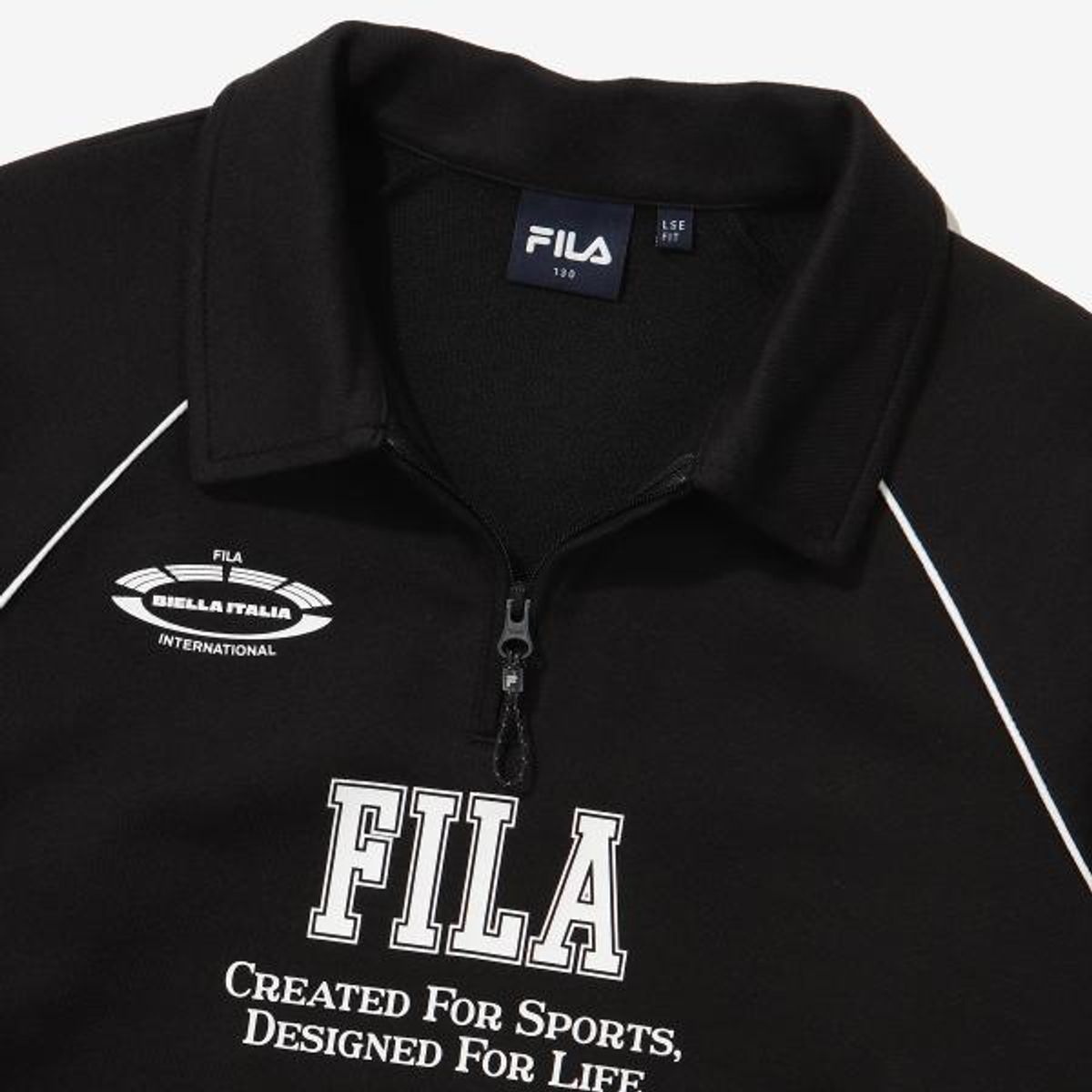 휠라 키즈(FILA KIDS) 카라 반집업 셋업(FK2FSG1202MBLK)