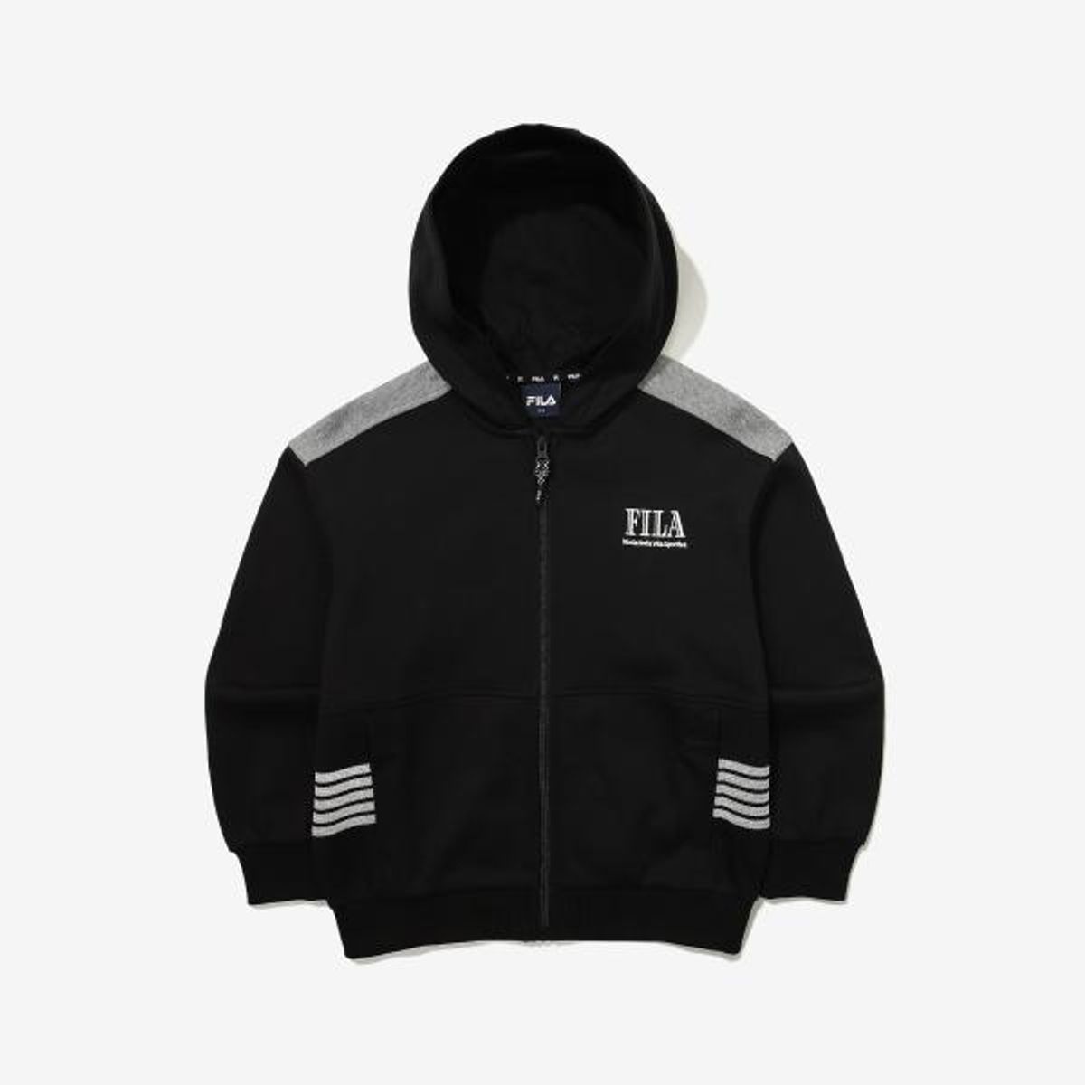 휠라 키즈(FILA KIDS) 배색 절개 후드집업