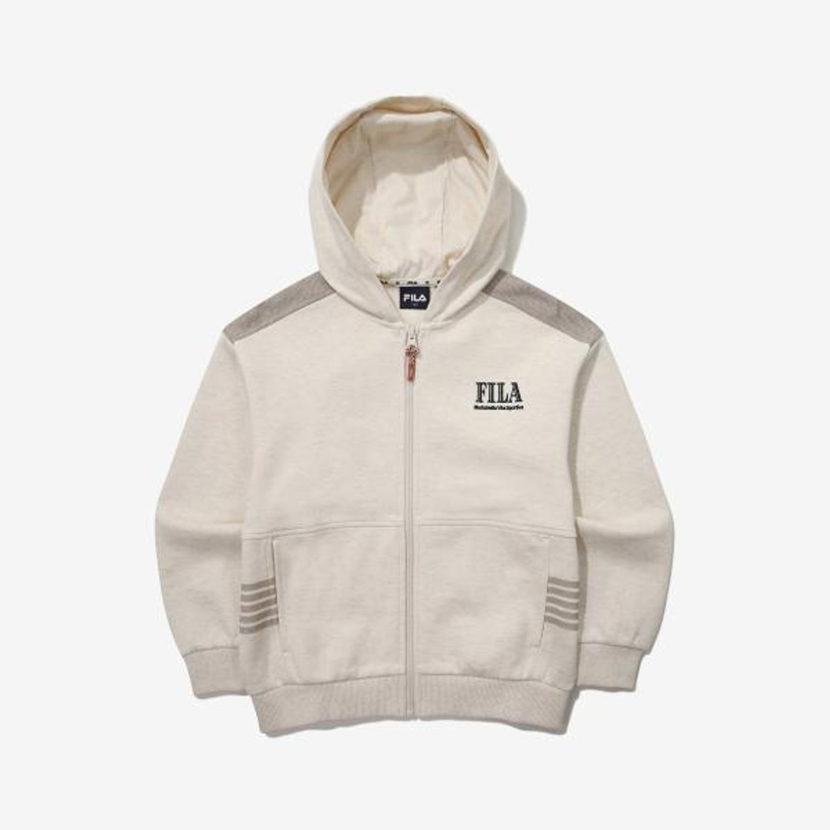 휠라 키즈(FILA KIDS) 배색 절개 후드집업