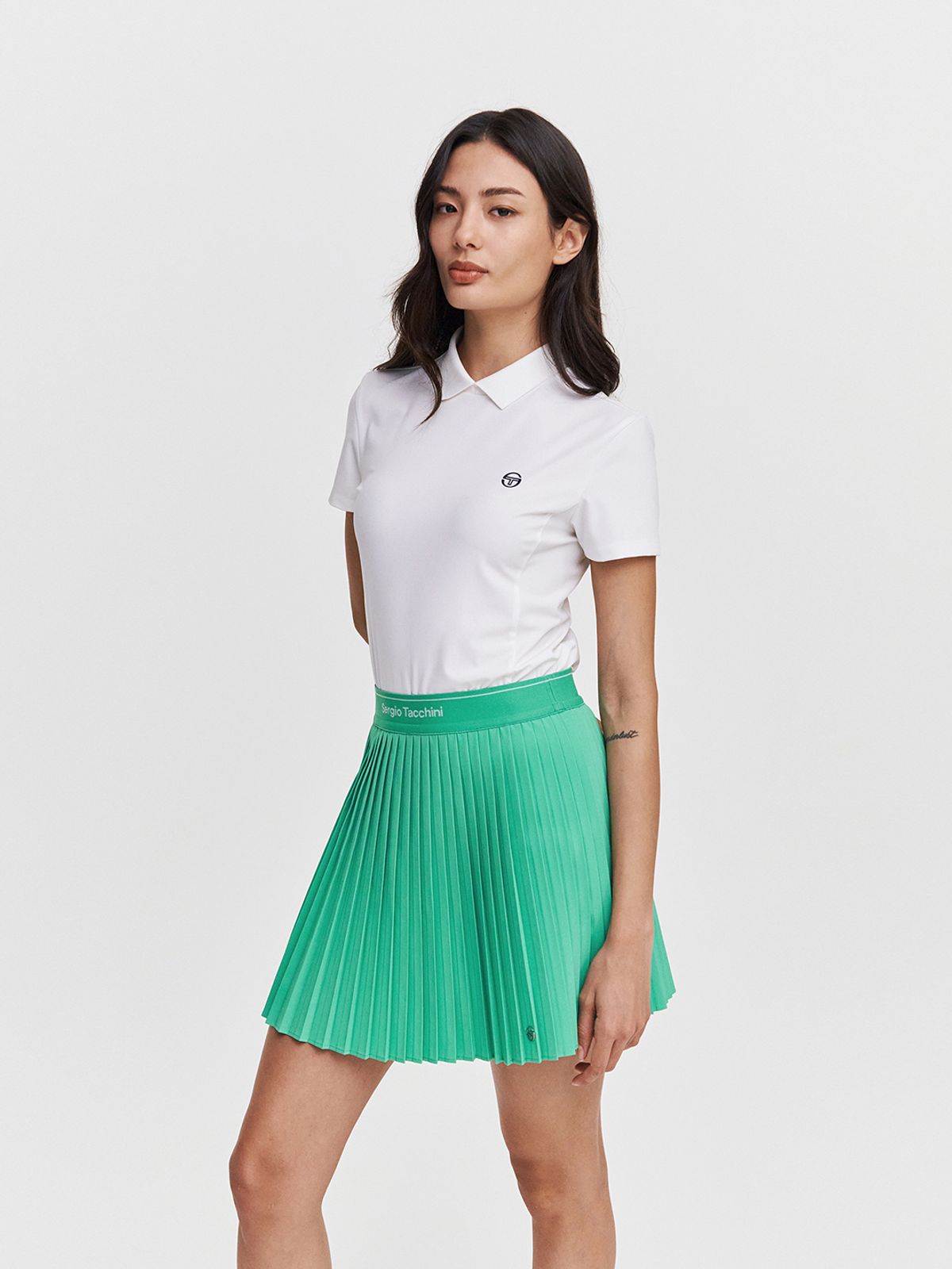 세르지오 타키니(SERGIO TACCHINI) W 고트 반팔 폴로 셔츠 (White)