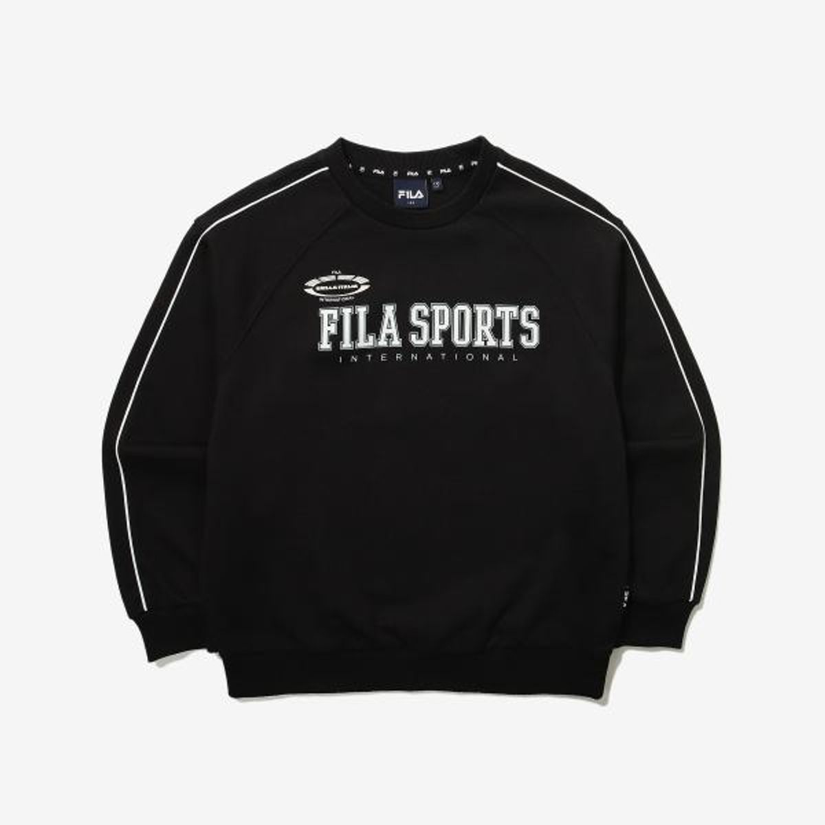 휠라 키즈(FILA KIDS) 그래픽 면혼방 맨투맨(FK2POG1202MBLK)