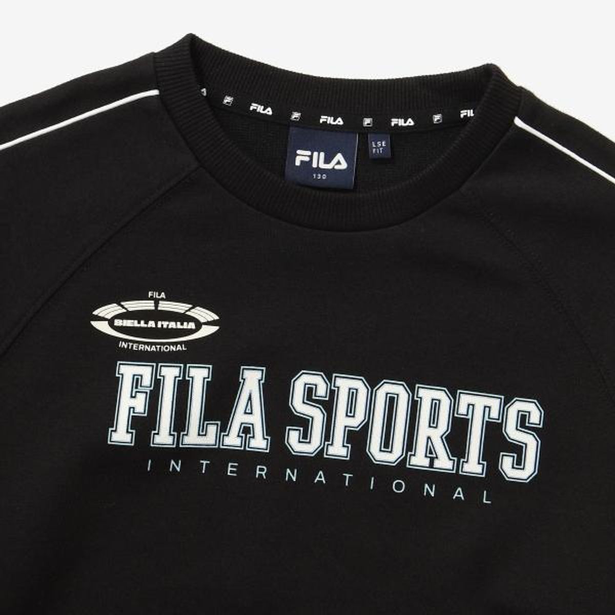 휠라 키즈(FILA KIDS) 그래픽 면혼방 맨투맨(FK2POG1202MBLK)