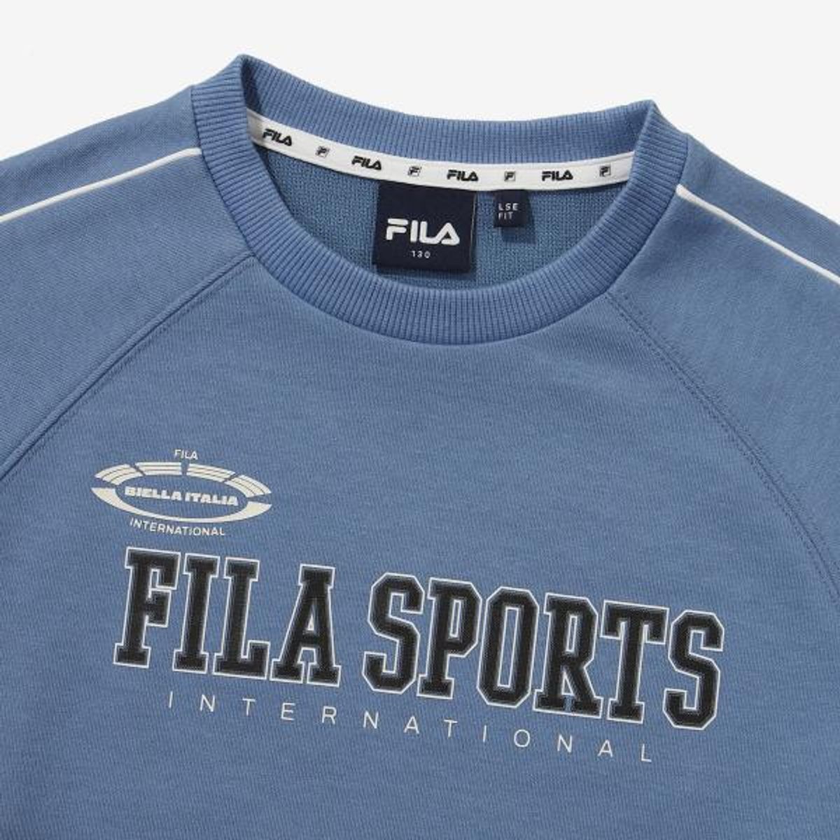 휠라 키즈(FILA KIDS) 그래픽 면혼방 맨투맨(FK2POG1202MVTB)