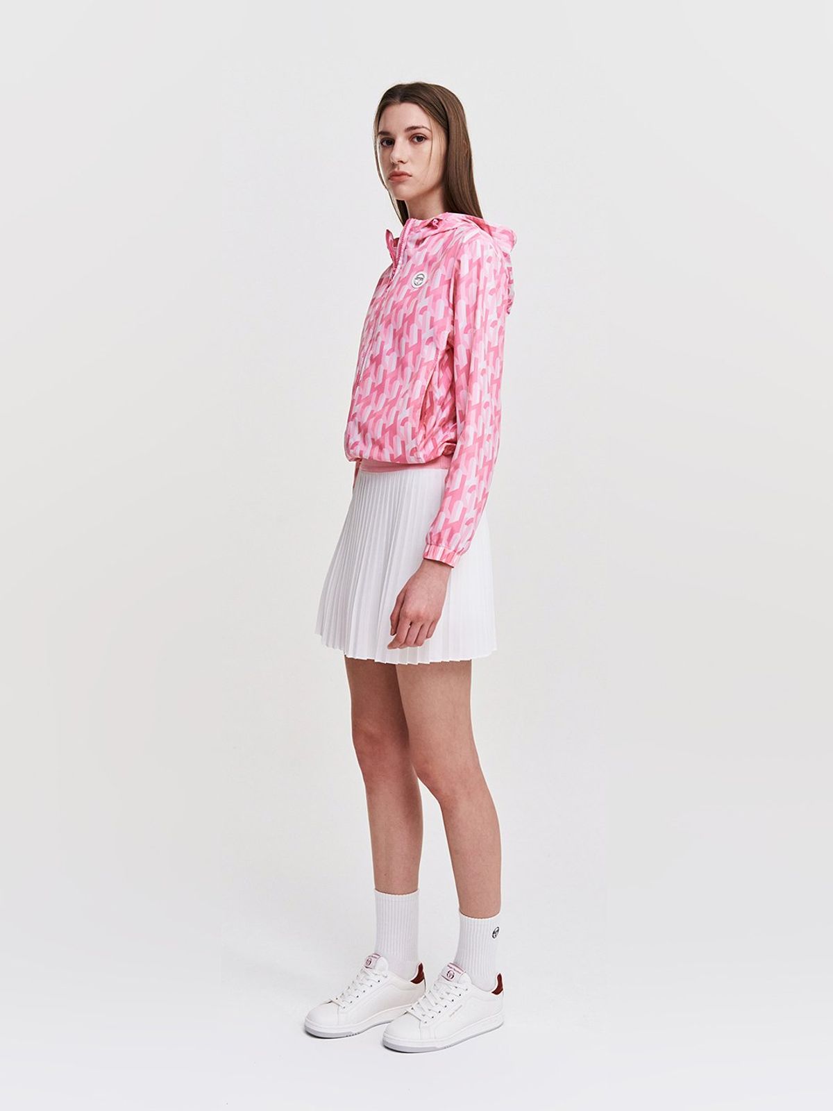 세르지오 타키니(SERGIO TACCHINI) W 리조트 우븐 기하학패턴 자켓 (Pink)