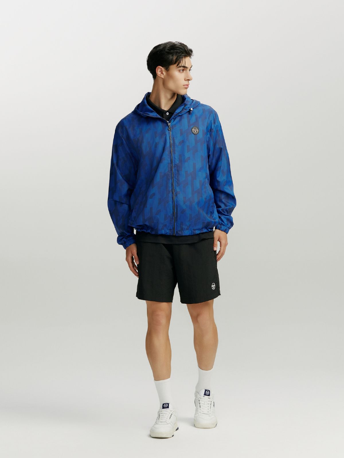 세르지오 타키니(SERGIO TACCHINI) M 리조트 우븐 기하학패턴 자켓 (Navy)