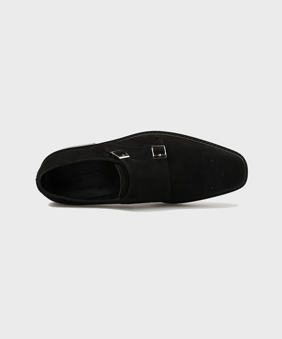 피렌체 아뜨리에(FIRENZE ATELIER) 로베 스웨이드 더블몽크 스트랩 2225-QS [BLACK]