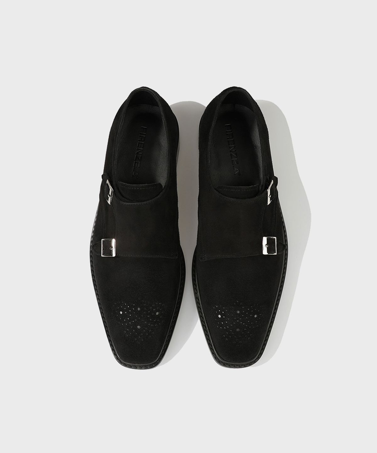 피렌체 아뜨리에(FIRENZE ATELIER) 로베 스웨이드 더블몽크 스트랩 2225-QS [BLACK]