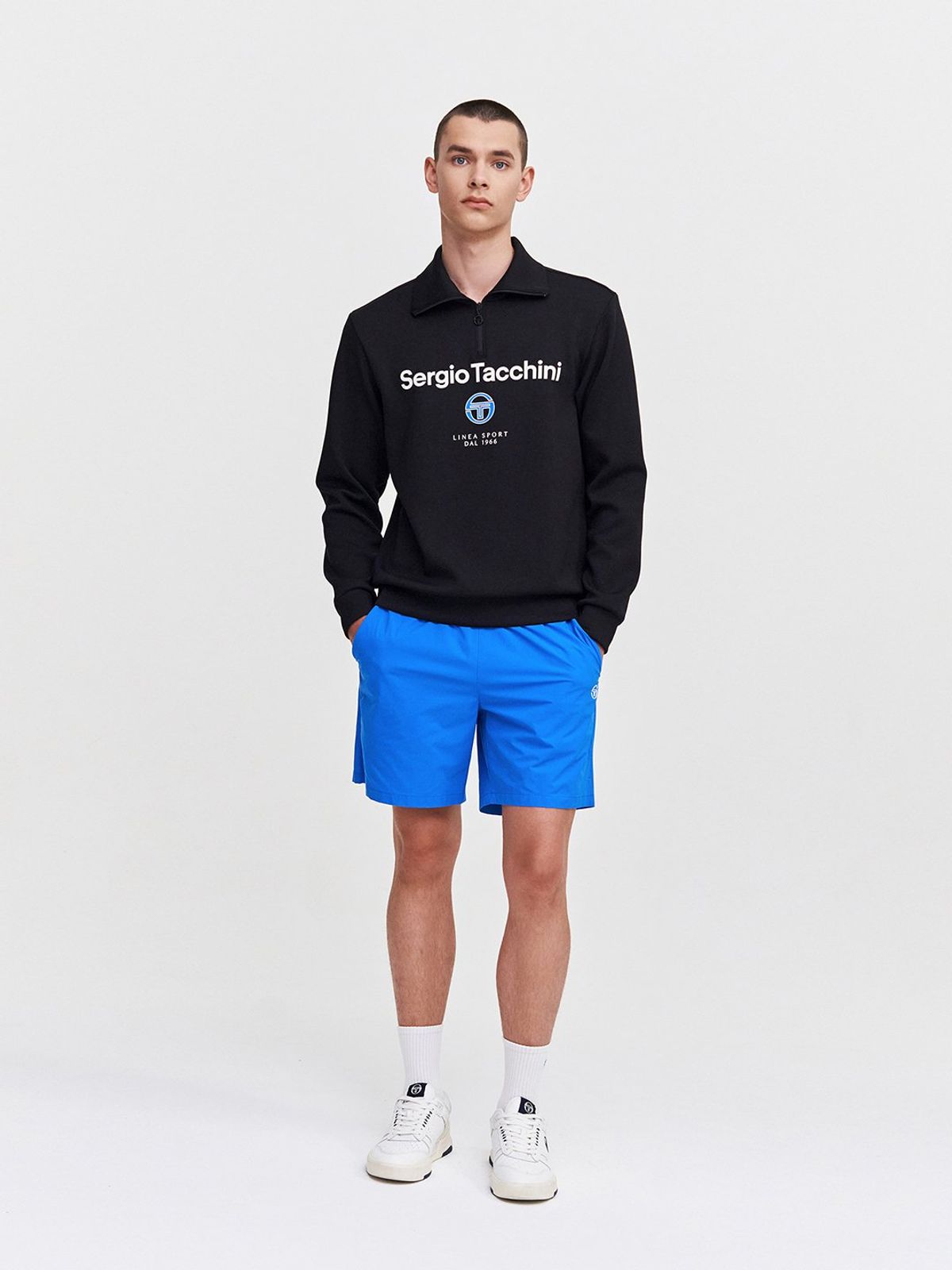 세르지오 타키니(SERGIO TACCHINI) U 고트 카라넥 하프집 (Black)