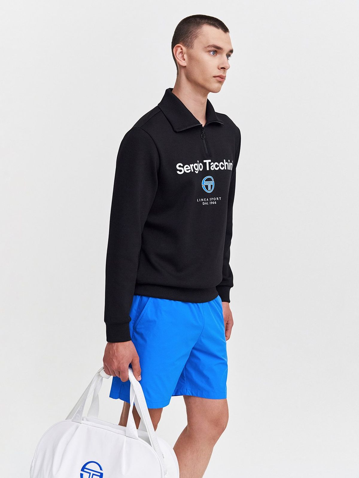 세르지오 타키니(SERGIO TACCHINI) U 고트 카라넥 하프집 (Black)