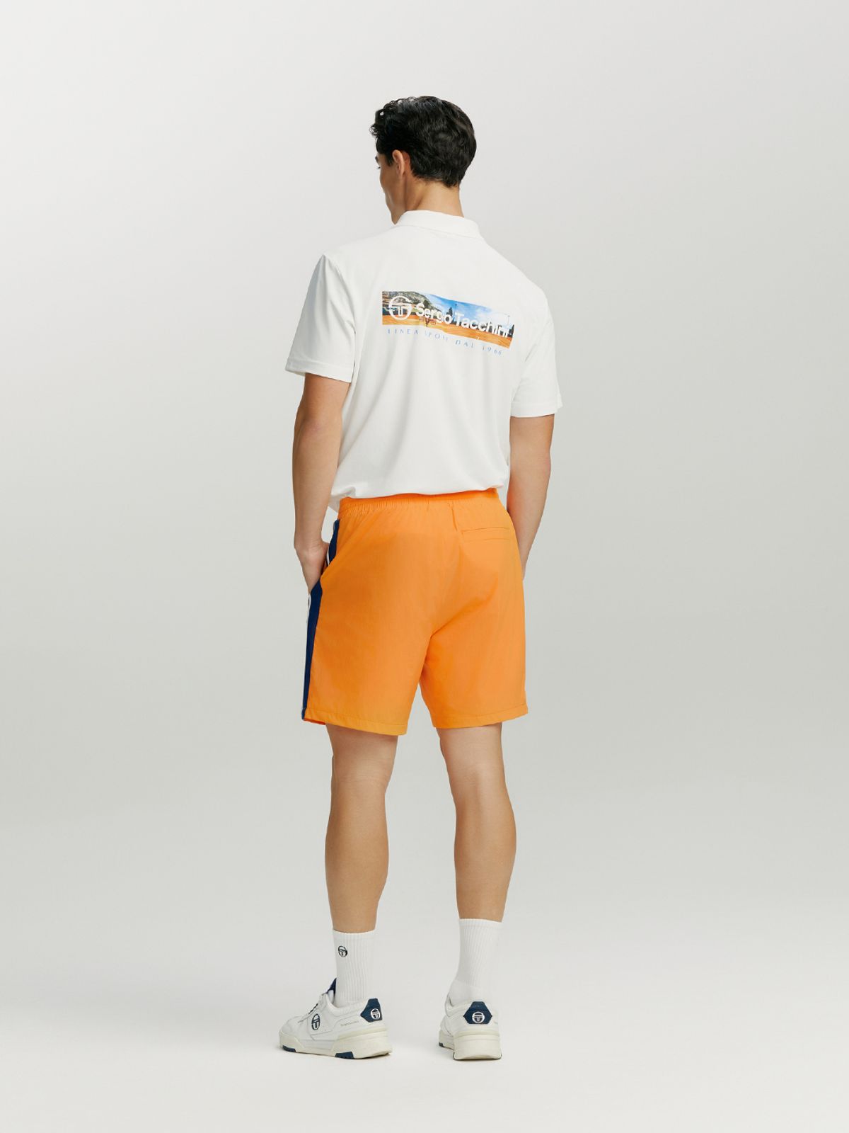 세르지오 타키니(SERGIO TACCHINI) M 고트 우븐 트랙 숏팬츠 (Orange)