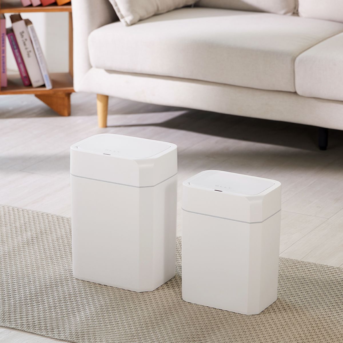 올리(OLLY) 2개 SET 냄새차단 스마트 모션센서 휴지통 12L+16L