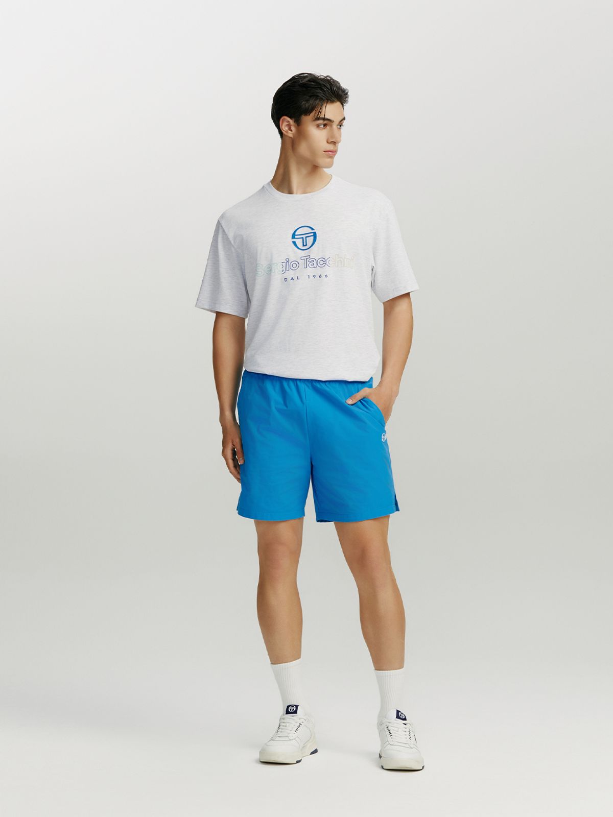 세르지오 타키니(SERGIO TACCHINI) U 데일리 터프트 반팔 티셔츠 (L.Melange Grey)