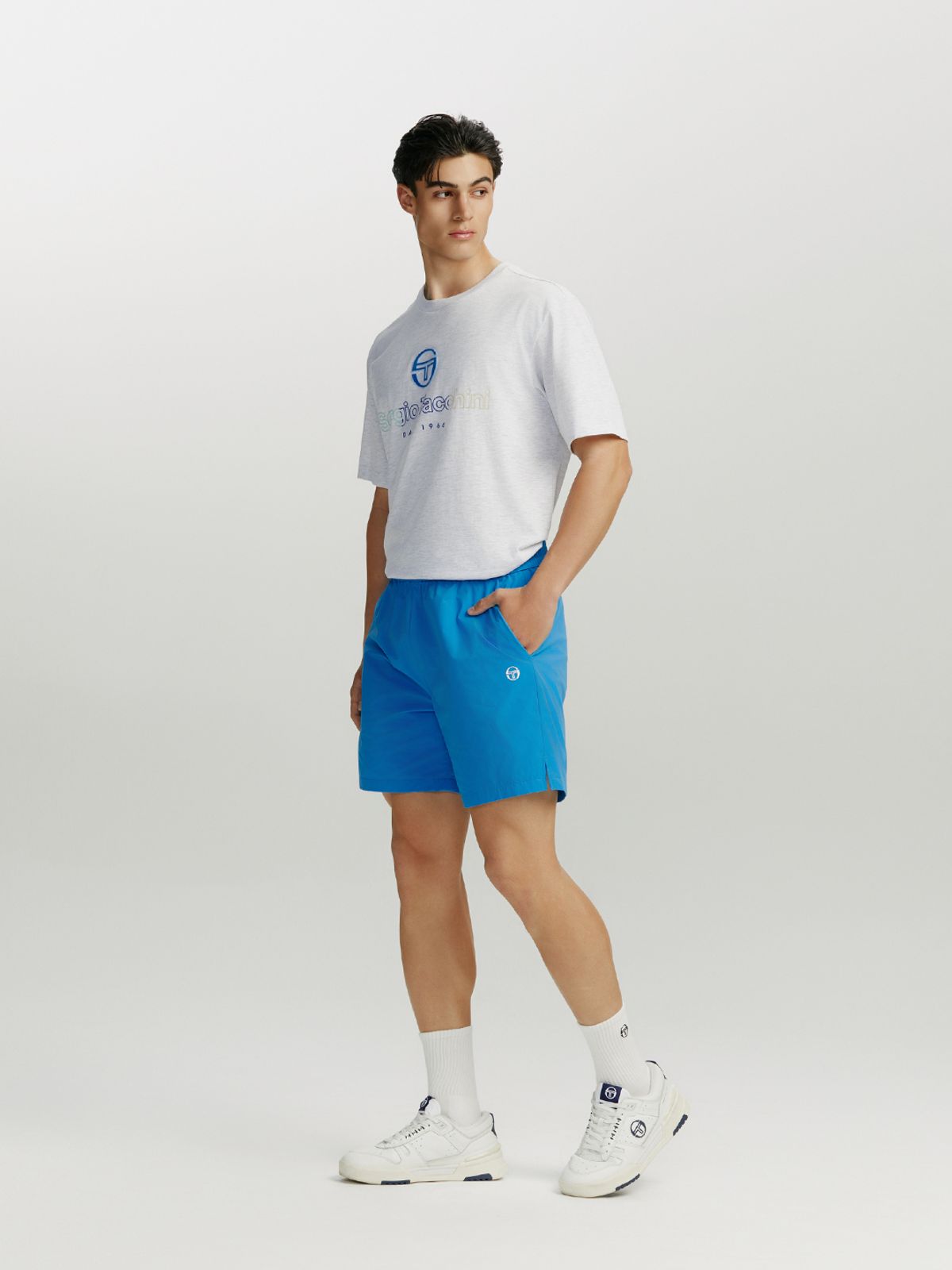 세르지오 타키니(SERGIO TACCHINI) U 데일리 터프트 반팔 티셔츠 (L.Melange Grey)