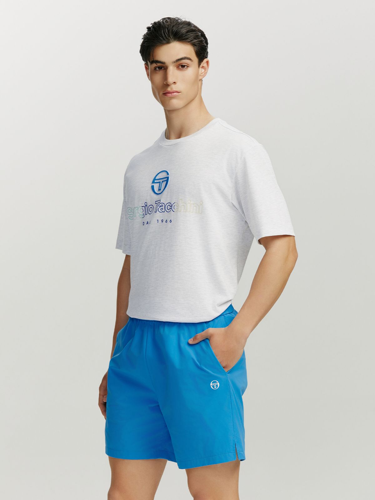 세르지오 타키니(SERGIO TACCHINI) U 데일리 터프트 반팔 티셔츠 (L.Melange Grey)