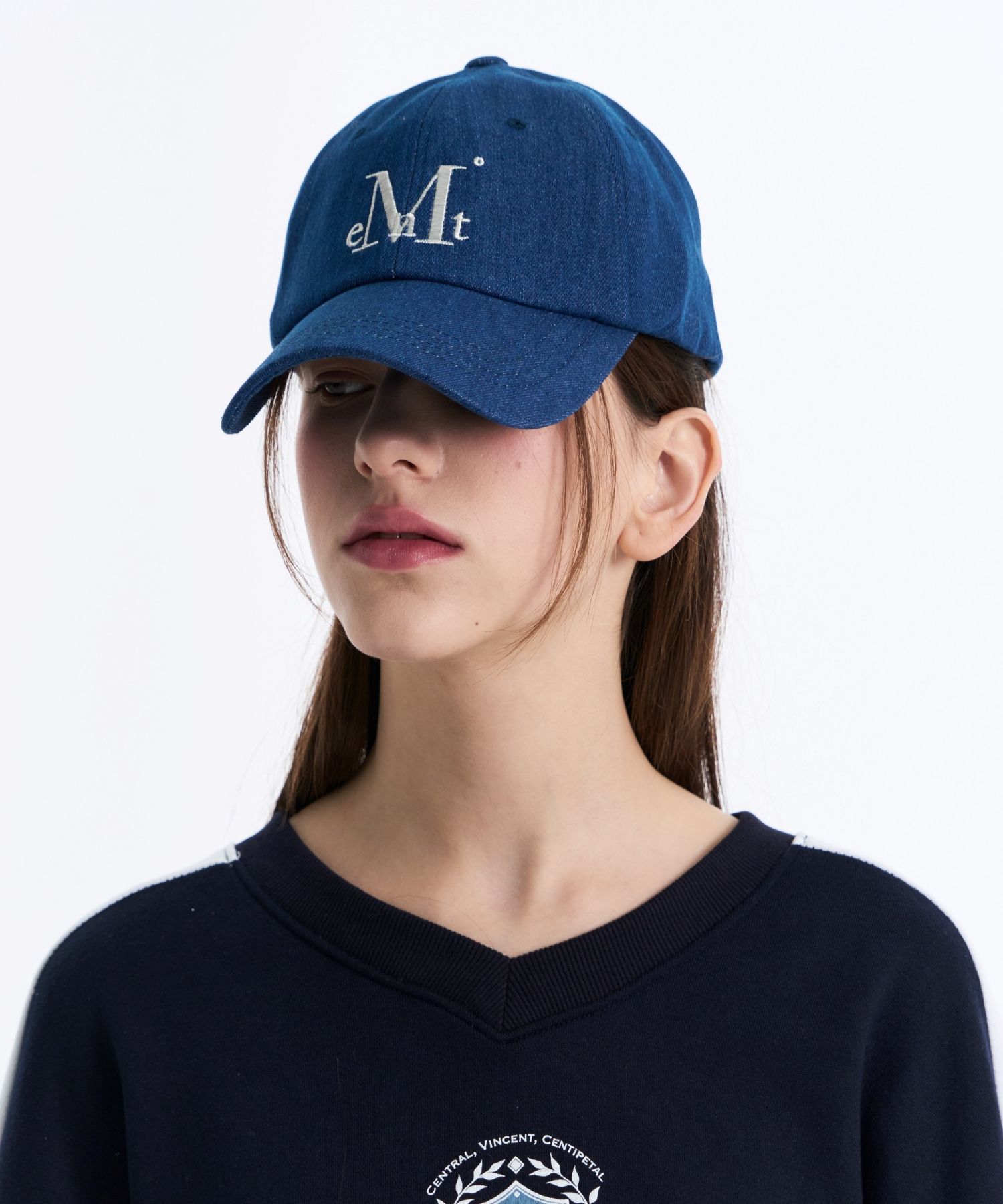 MUSINSA | MUCENT Signature ball cap (middle denim)