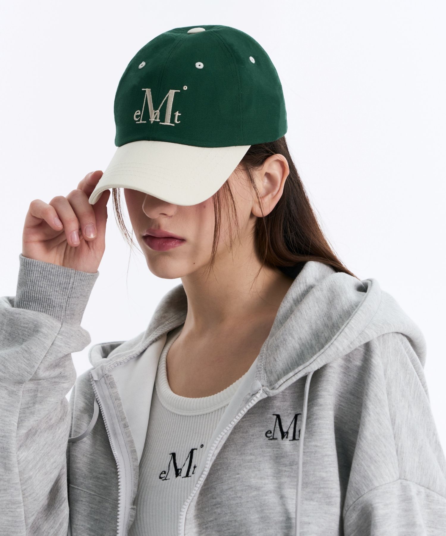 MUSINSA | MUCENT Signature Two-Tone Coloring Ball Cap (7 Colors)