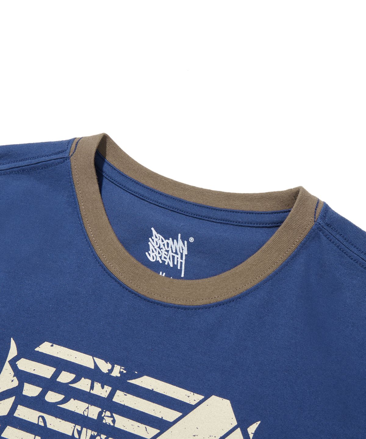 브라운브레스(BROWNBREATH) W EMBLEM RINGER TEE - NAVY