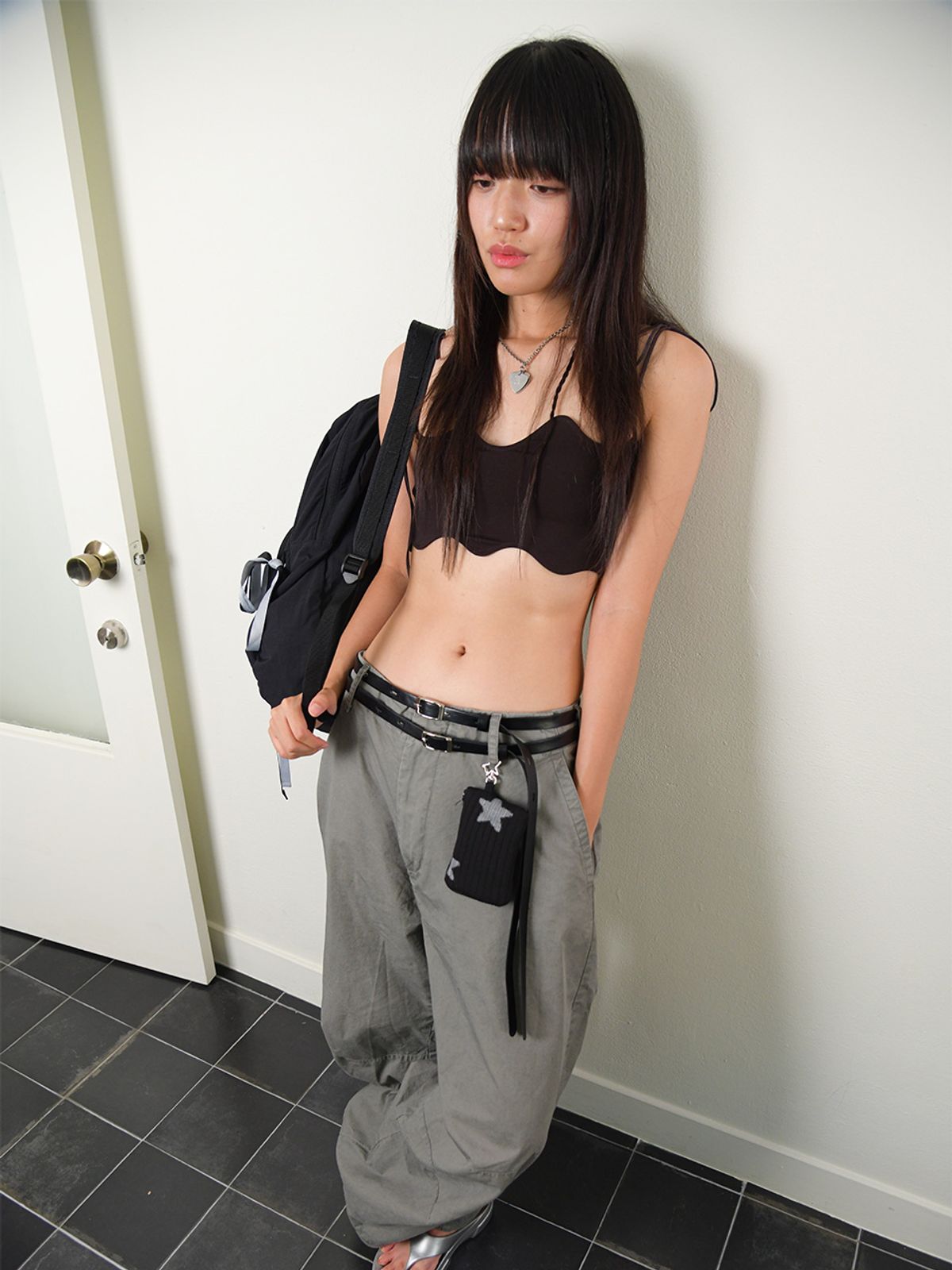 무음(MUWM) 트윈 버클 레더 벨트 Twin Buckle Belt (Black)