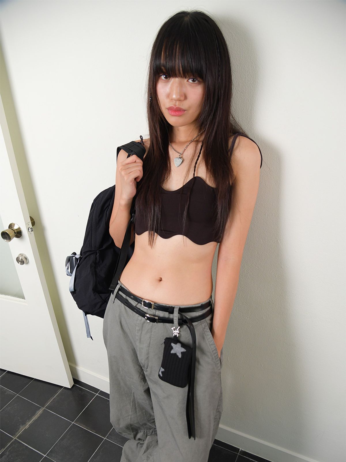 무음(MUWM) 트윈 버클 레더 벨트 Twin Buckle Belt (Black)