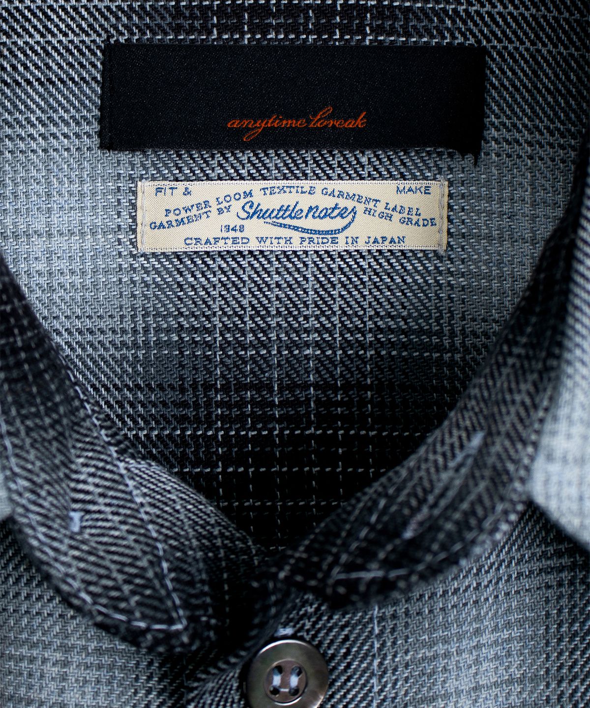 애니타임로릭(ANYTIME LOREAK) RIA CHECK SHIRT (SHUTTLE NOTE)-BLACK