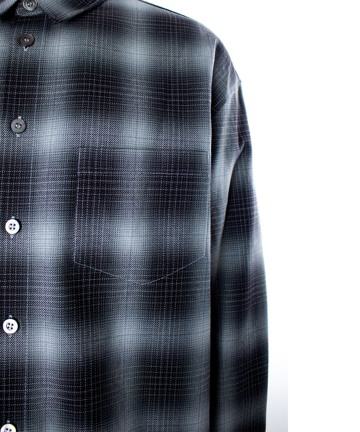 애니타임로릭(ANYTIME LOREAK) RIA CHECK SHIRT (SHUTTLE NOTE)-BLACK