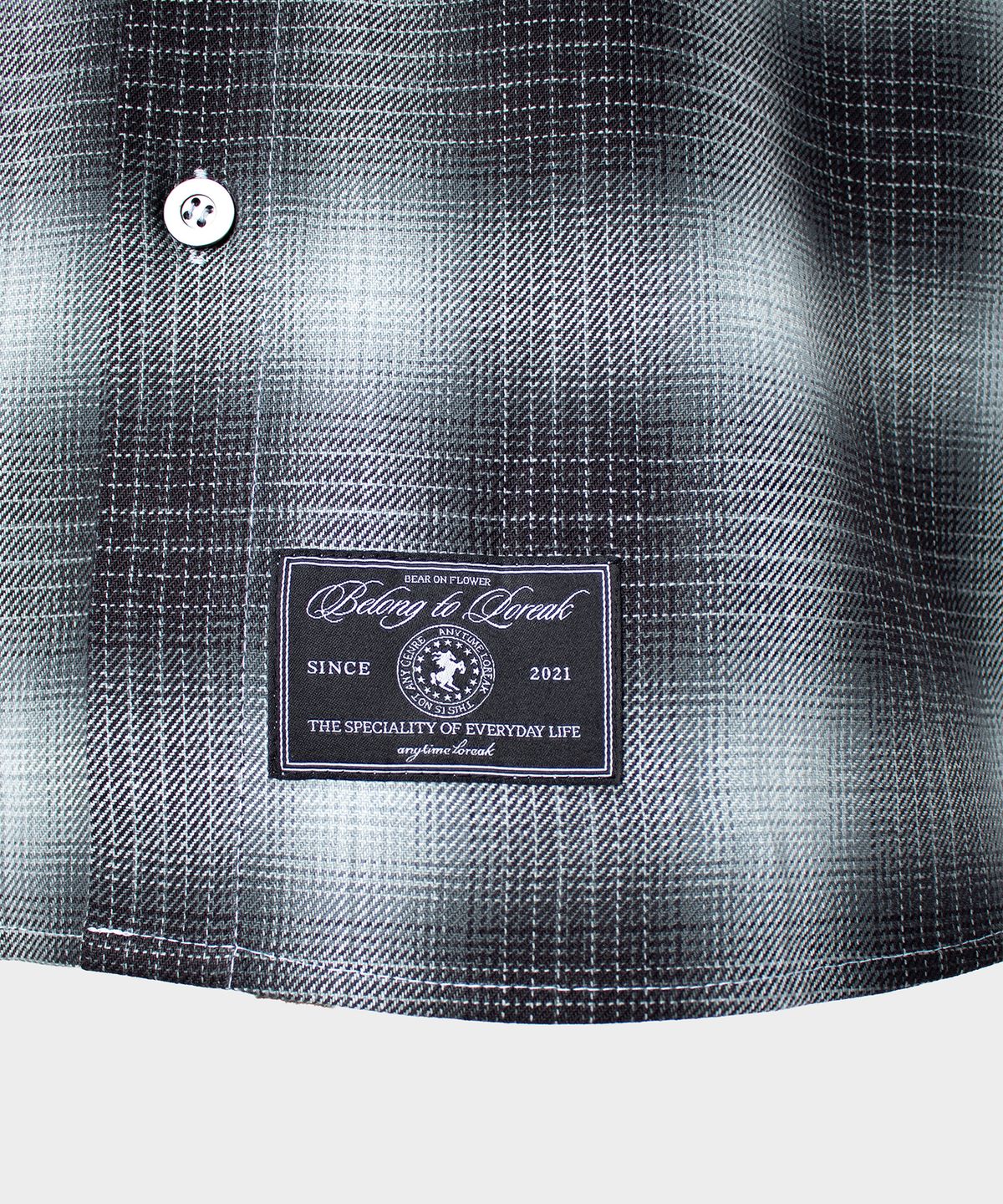 애니타임로릭(ANYTIME LOREAK) RIA CHECK SHIRT (SHUTTLE NOTE)-BLACK