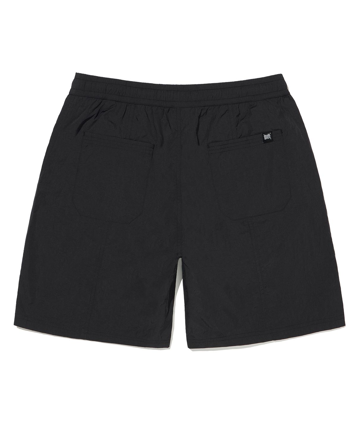 브라운브레스(BROWNBREATH) TAG NYLON SHORTS - BLACK
