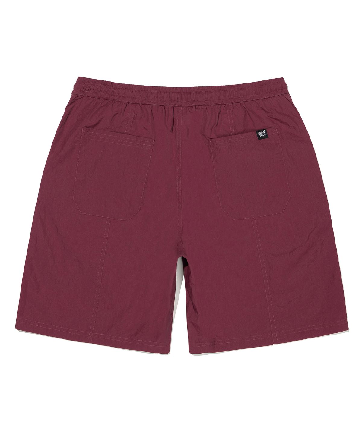 브라운브레스(BROWNBREATH) TAG NYLON SHORTS - BURGUNDY