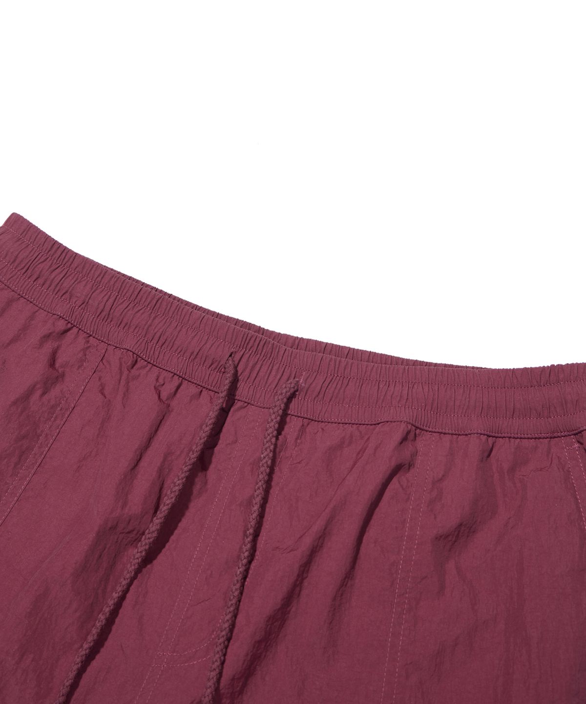 브라운브레스(BROWNBREATH) TAG NYLON SHORTS - BURGUNDY