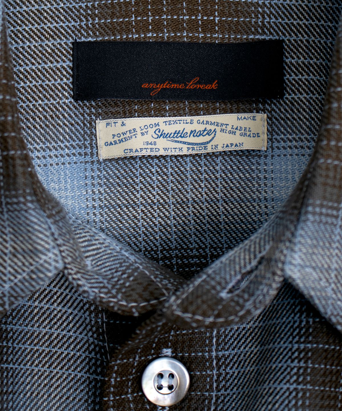 애니타임로릭(ANYTIME LOREAK) RIA CHECK SHIRT (SHUTTLE NOTE)-BROWN