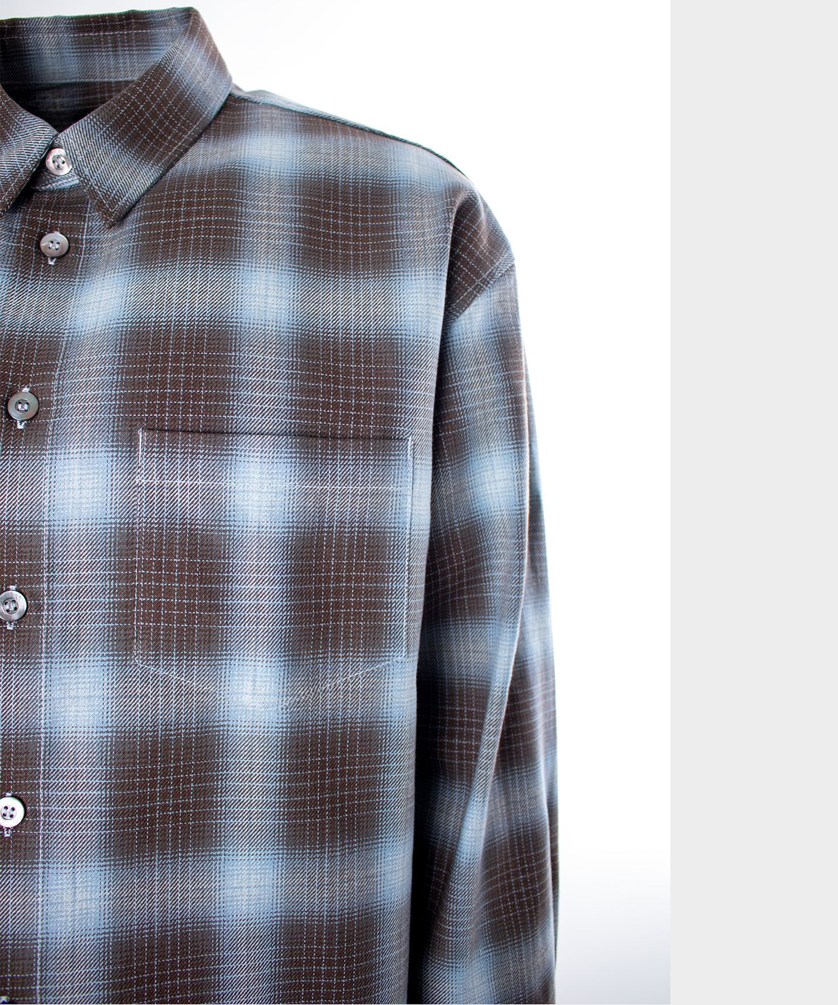 애니타임로릭(ANYTIME LOREAK) RIA CHECK SHIRT (SHUTTLE NOTE)-BROWN