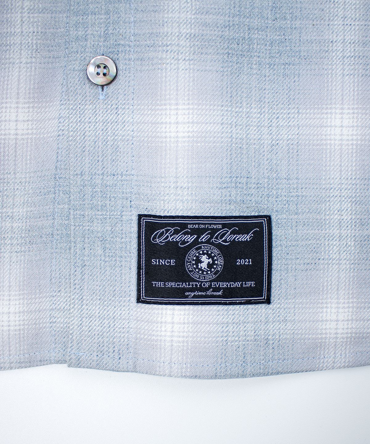 애니타임로릭(ANYTIME LOREAK) RIA CHECK SHIRT (SHUTTLE NOTE)-GRAY