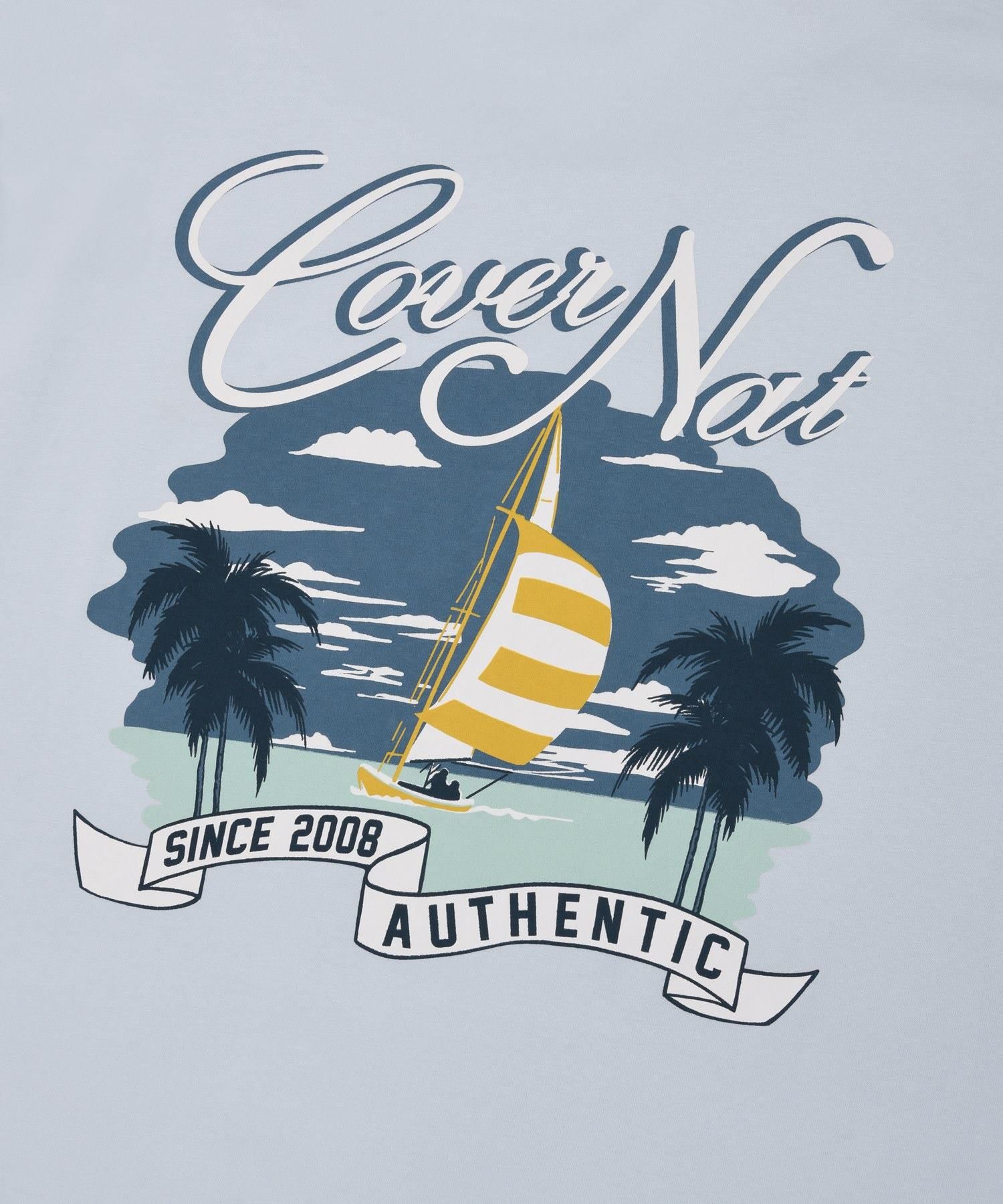 Tシャツ・カットソー COVERNAT Mesh Sunset Boat T-Shirt Beige MUSINSA | COVERNAT Sunset Boat T-Shirt Light Blue