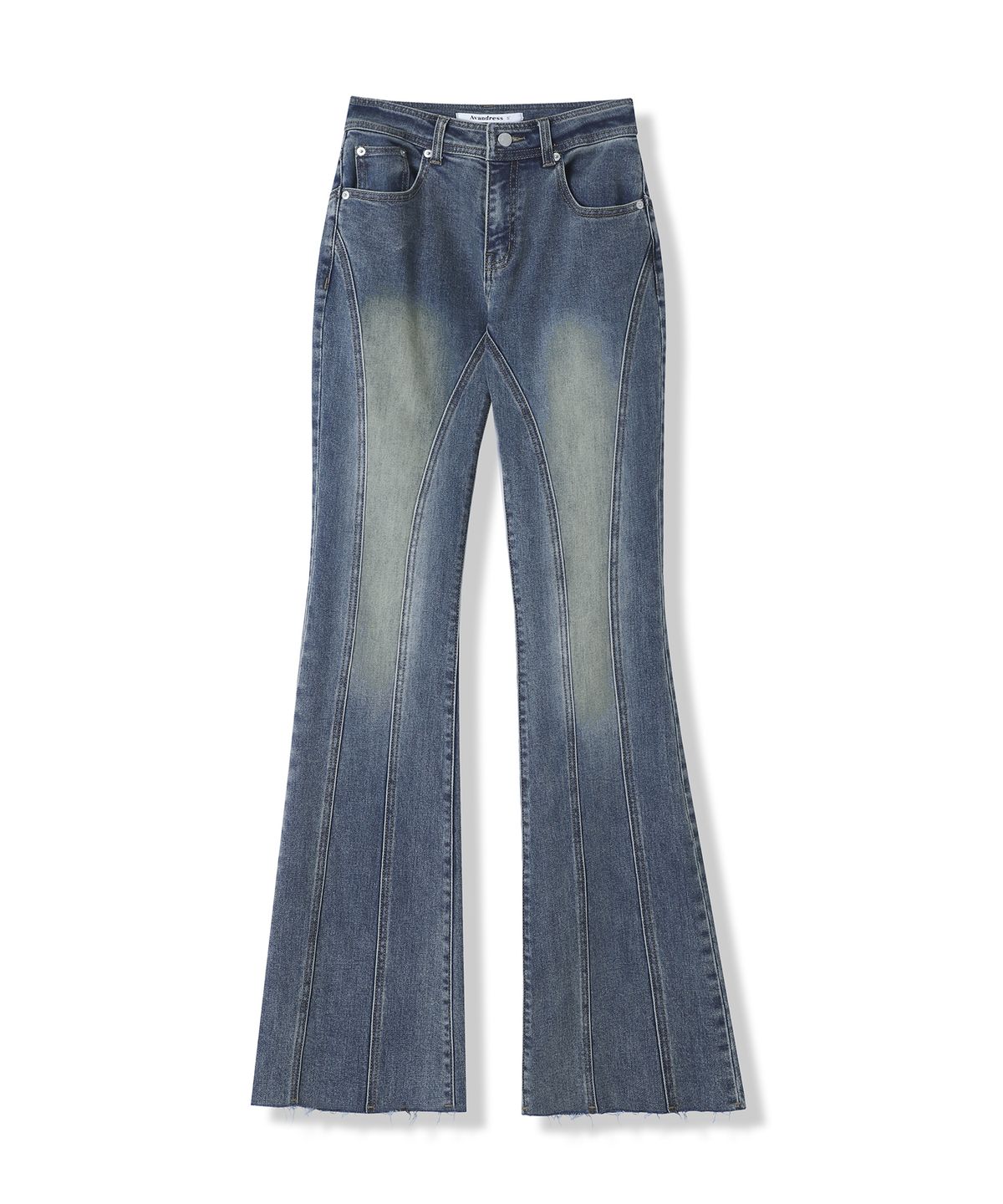 어반드레스(AVANDRESS) Thin Bootscut Pants WASHING BLUE