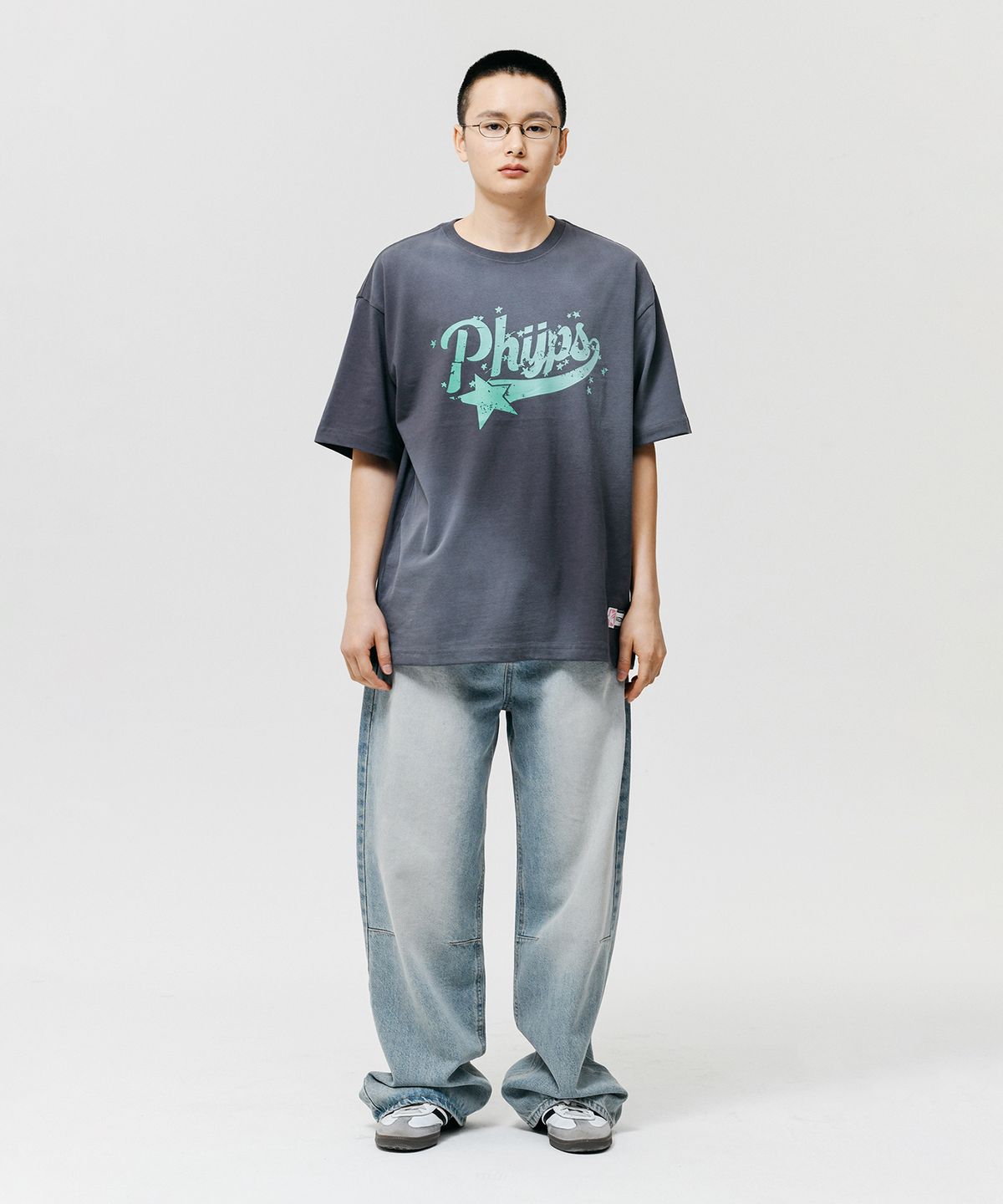 피지컬 디파트먼트(PHYSICAL DEPARTMENT) SCATTER STAR SS CHARCOAL / GREEN