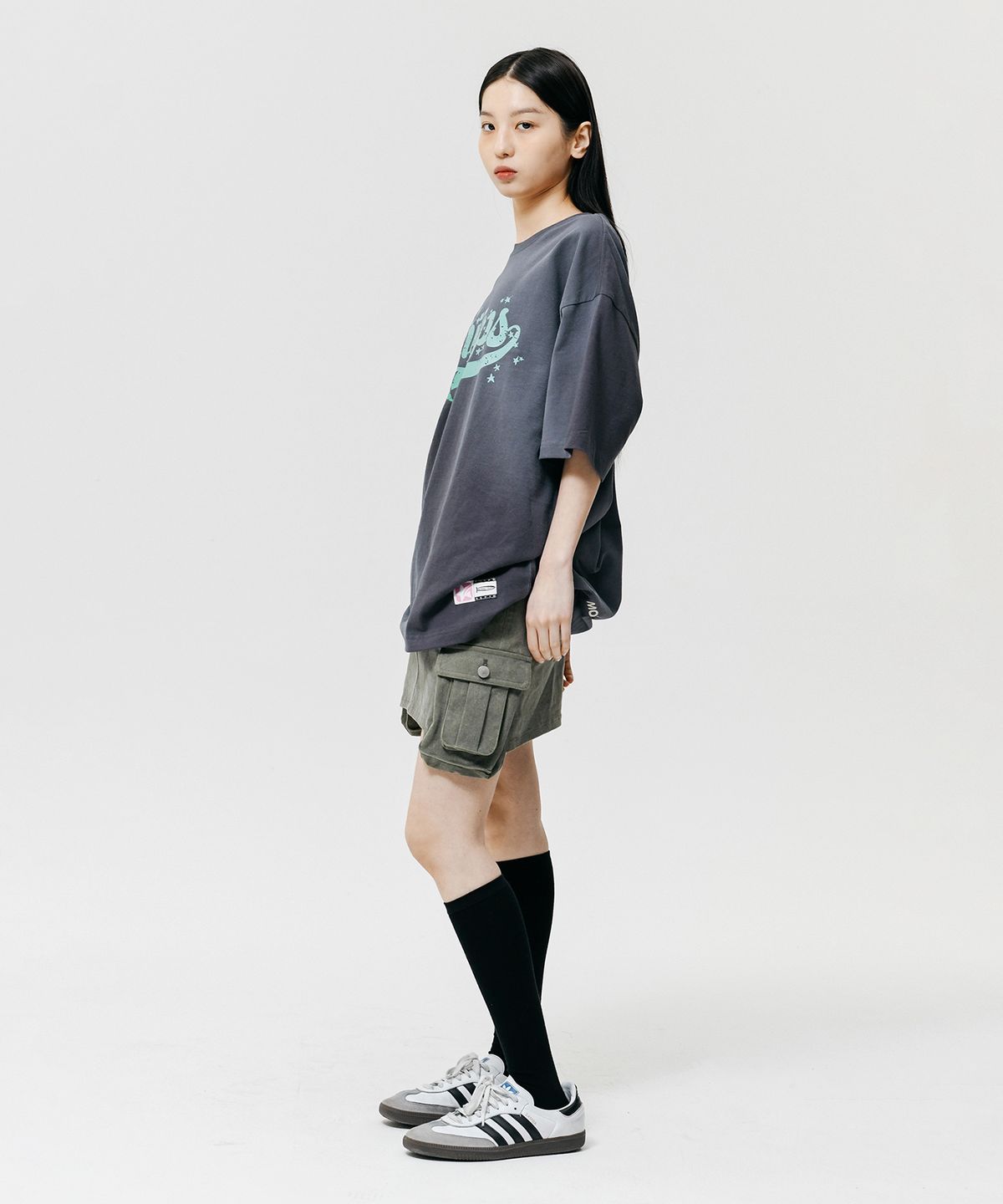 피지컬 디파트먼트(PHYSICAL DEPARTMENT) SCATTER STAR SS CHARCOAL / GREEN